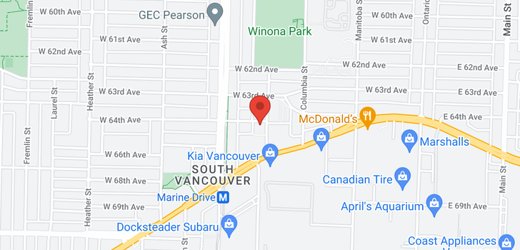 map of 418 W 64TH AVENUE